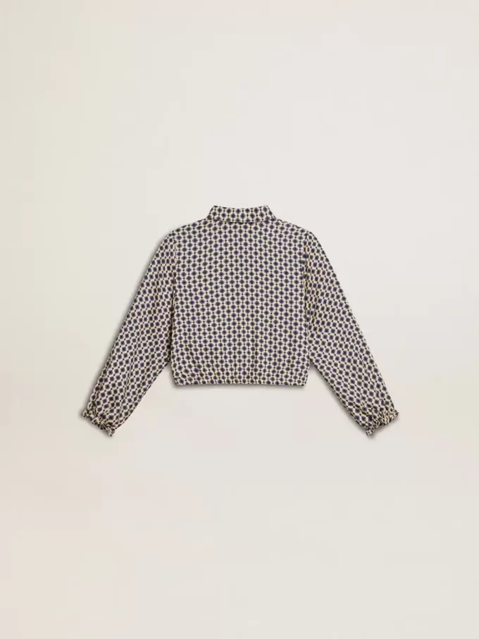 Polo para niña con estampado geométrico