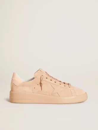 Purestar en ante con estrella de ante y lengüeta del talón de cuero rosa claro