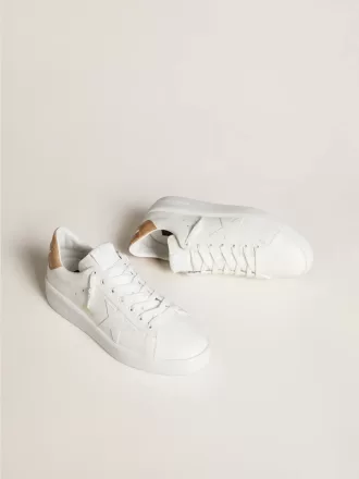 Purestar para hombre con estrella de piel y lengüeta del talón de piel con estampado de cocodrilo