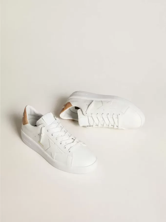 Purestar para hombre con estrella de piel y lengüeta del talón de piel con estampado de cocodrilo