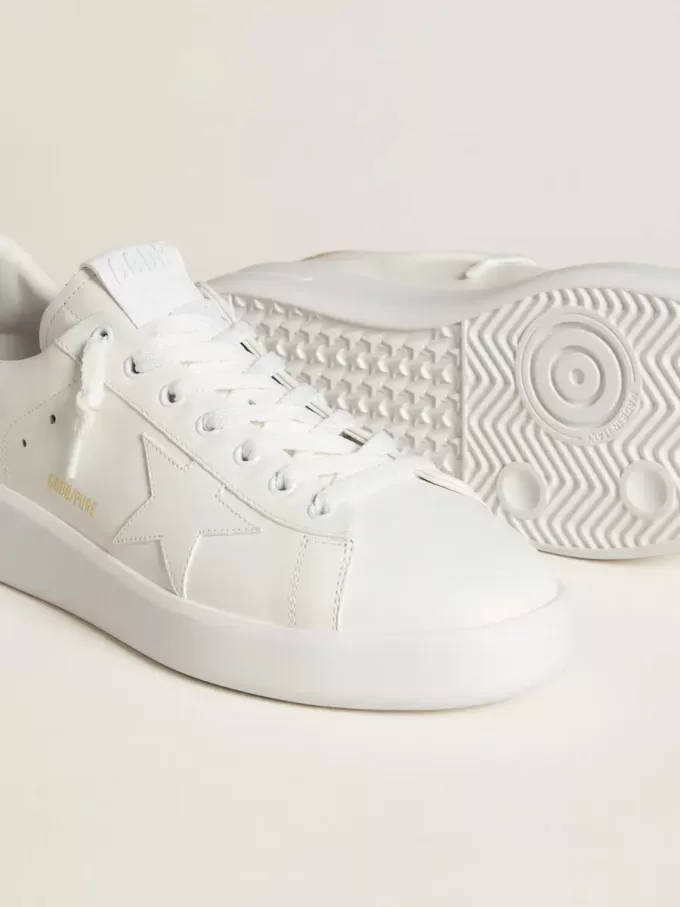 Purestar para hombre con estrella de piel y lengüeta del talón de piel con estampado de cocodrilo