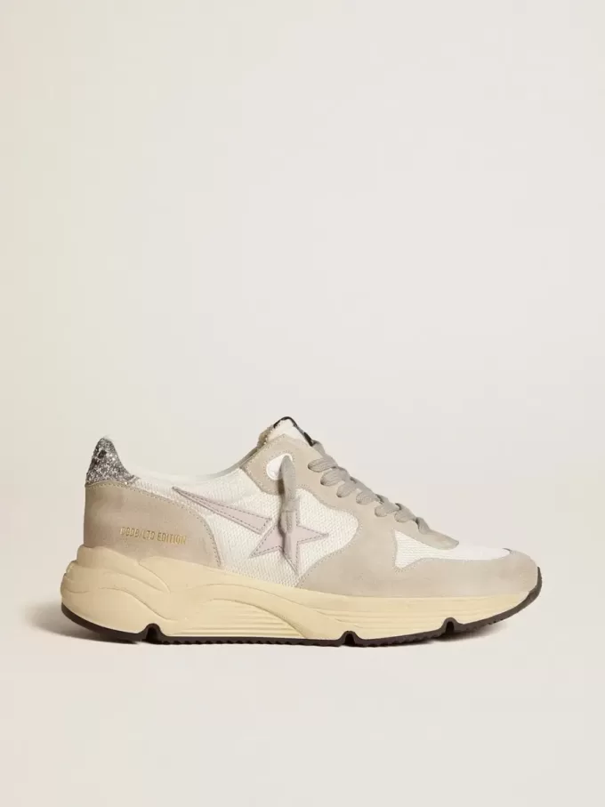 Running Sole LTD en malla con estrella de cuero y lengüeta brillante en el talón