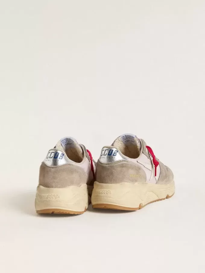 Running Sole LTD en nailon rosa con estrella de piel blanca Running Sole LTD en nailon rosa con estrella de piel blanca