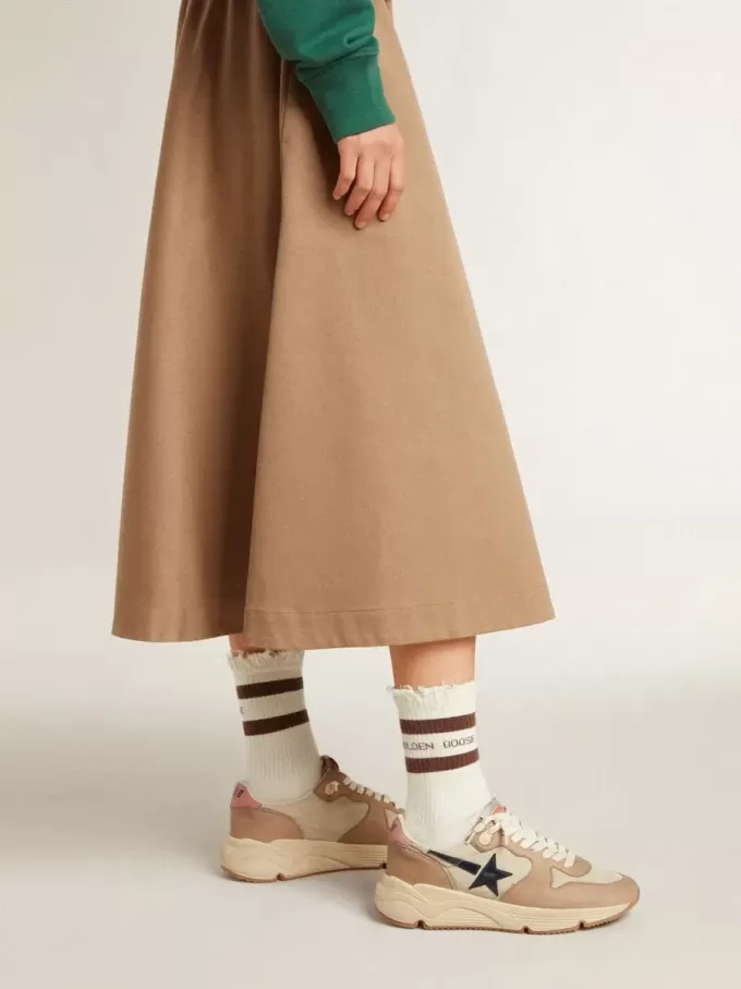 Running Sole LTD en nailon y nubuck con estrella y lengüeta en el talón de piel Running Sole LTD en nailon y nubuck con estrella y lengüeta en el talón de piel