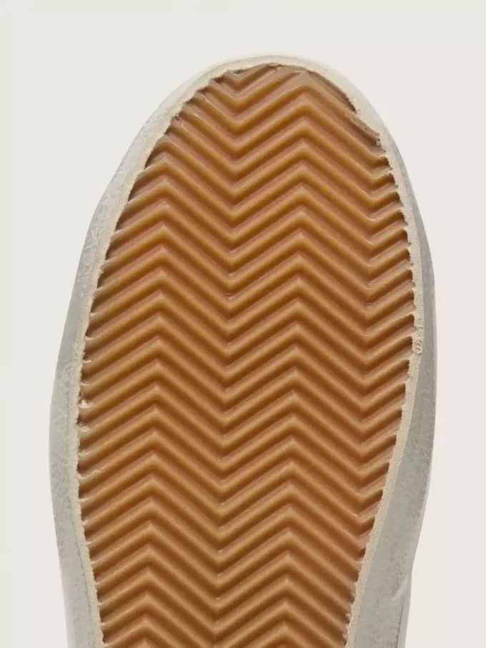 Sabots Super-Star con estrella de piel de potro y lengüeta de ante beige