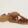 Sandalias Maxime Junior en piel marrón