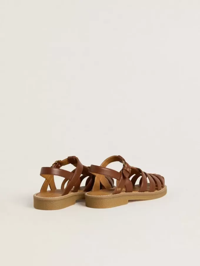 Sandalias Maxime Junior en piel marrón