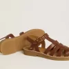 Sandalias Maxime Young en piel marrón