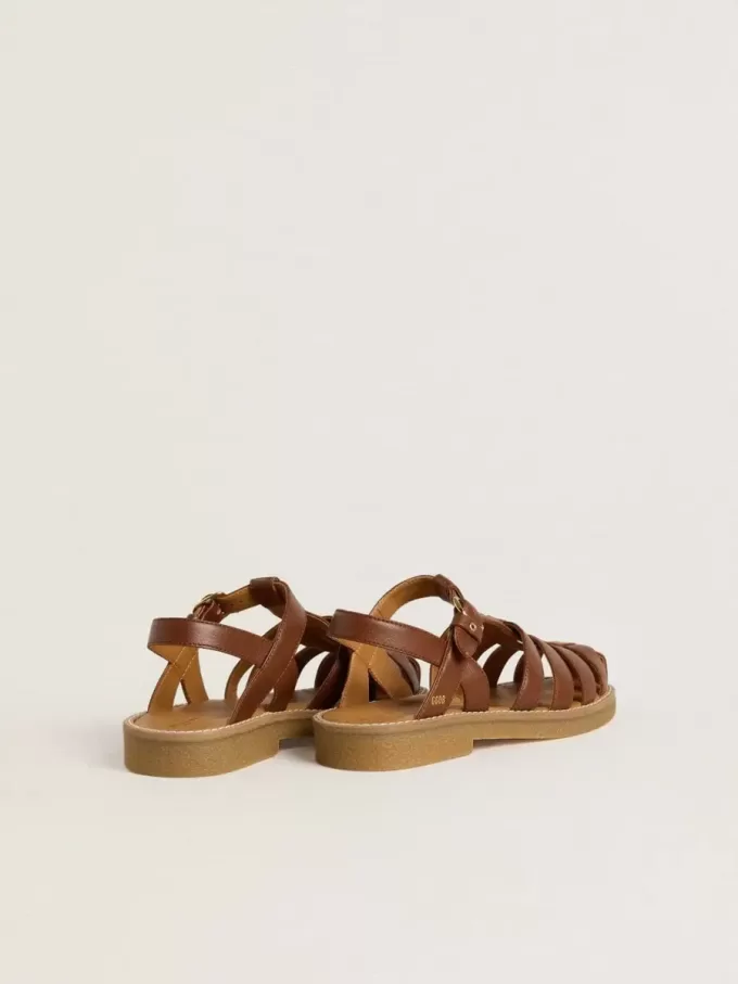 Sandalias Maxime Young en piel marrón