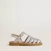 Sandalias Maxime Young en plata con microglitter