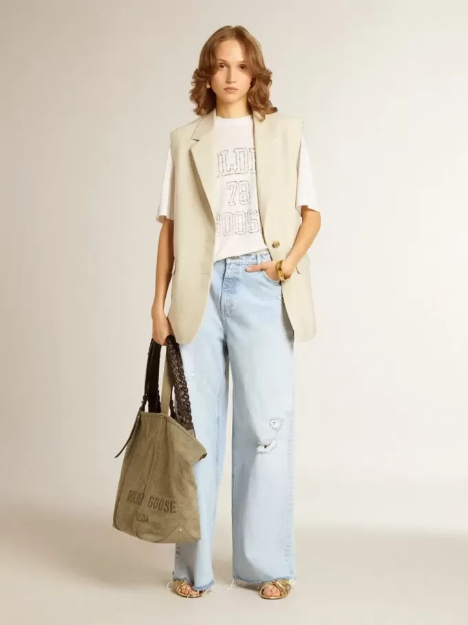 Sandalias Nico con tacón bajo en piel metalizada dorada Sandalias Nico con tacón bajo en piel metalizada dorada