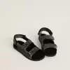 Sandalias Noa Young en piel negra desgastada Sandalias Noa Young en piel negra desgastada