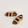Sandalias Young Noa en rafia beige y piel marrón Sandalias Young Noa en rafia beige y piel marrón