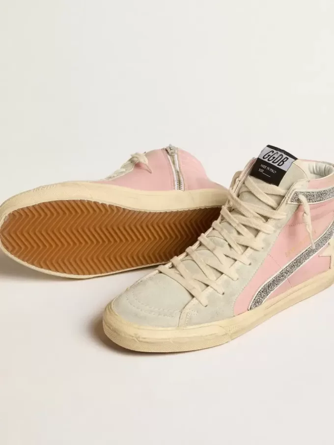 Slide LTD rosa con estrella de piel y cristales Swarovski