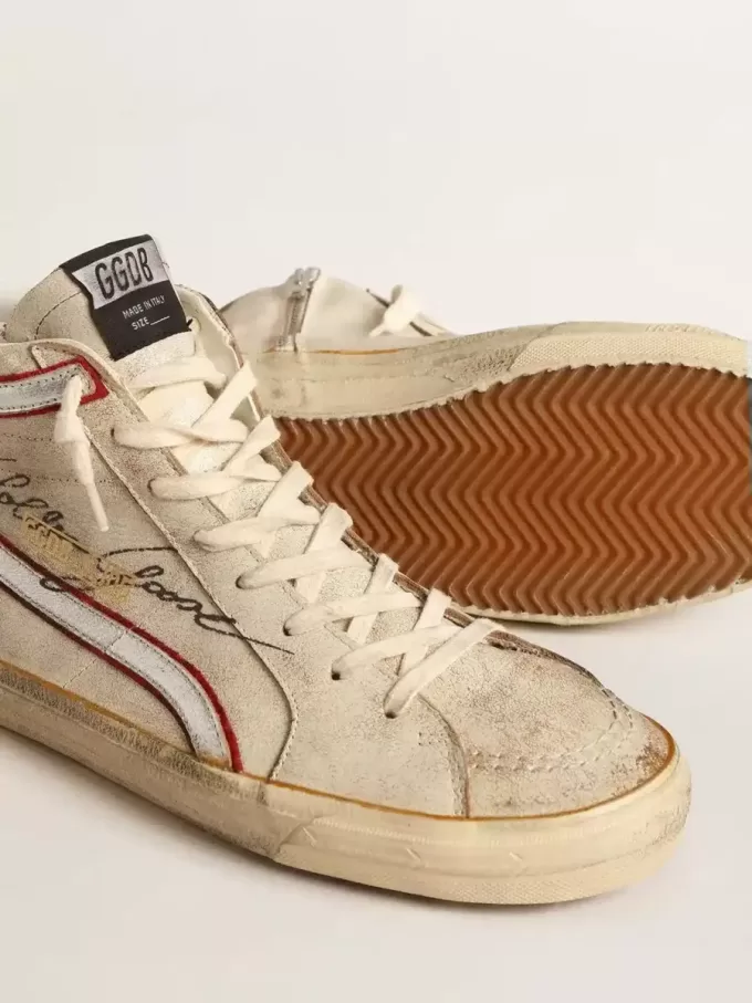 Slide para hombre con estrella de piel azul claro y detalle metálico plateado Slide para hombre con estrella de piel azul claro y detalle metálico plateado