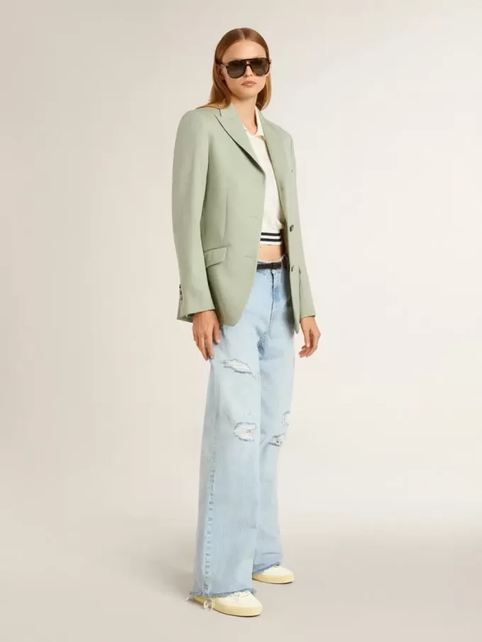 Soul Star en napa blanca con lengüeta del talón en piel plateada metalizada Soul Star en napa blanca con lengüeta del talón en piel plateada metalizada