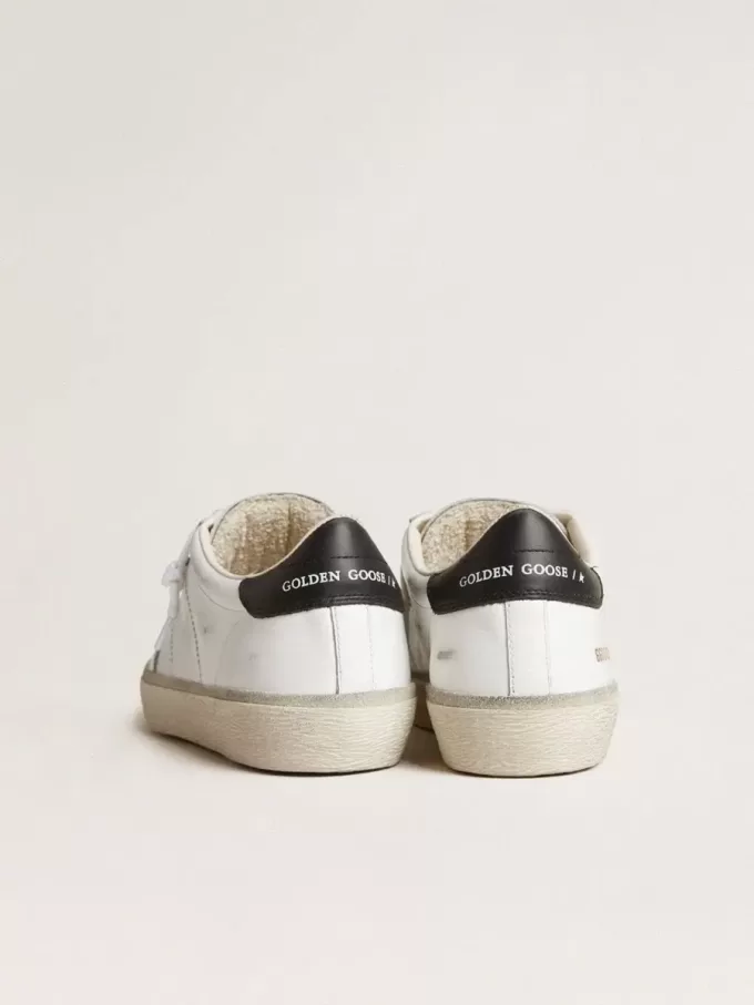 Soul Star para mujer en piel blanca con lengüeta del talón en piel negra Soul Star para mujer en piel blanca con lengüeta del talón en piel negra