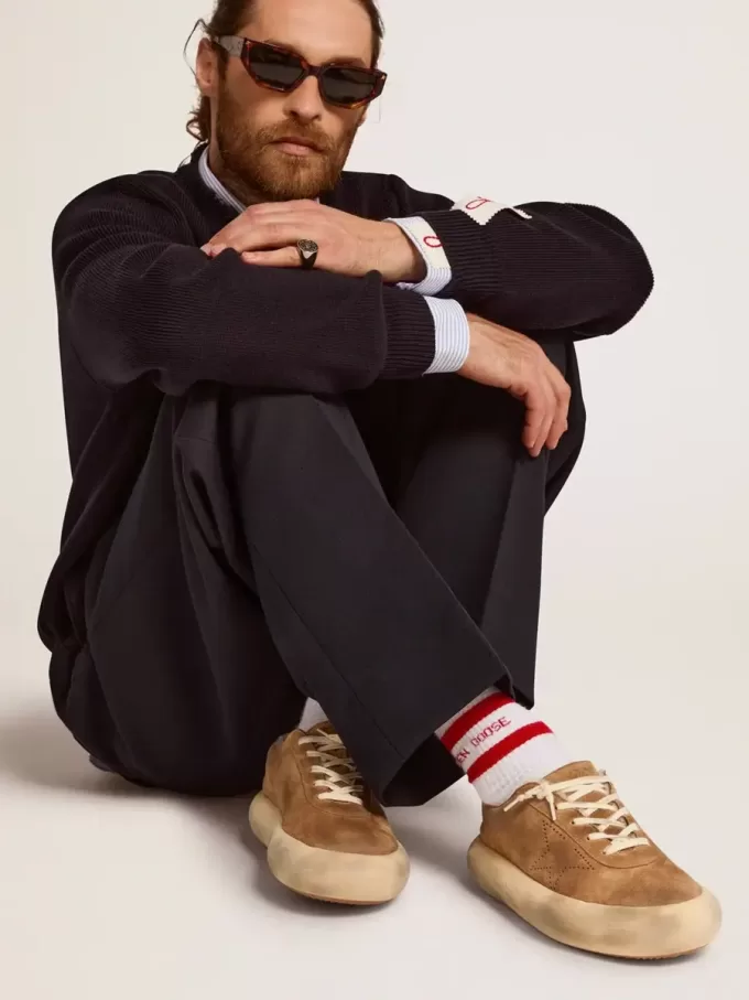 Space-Star para hombre en ante color tabaco y forro de borreguillo