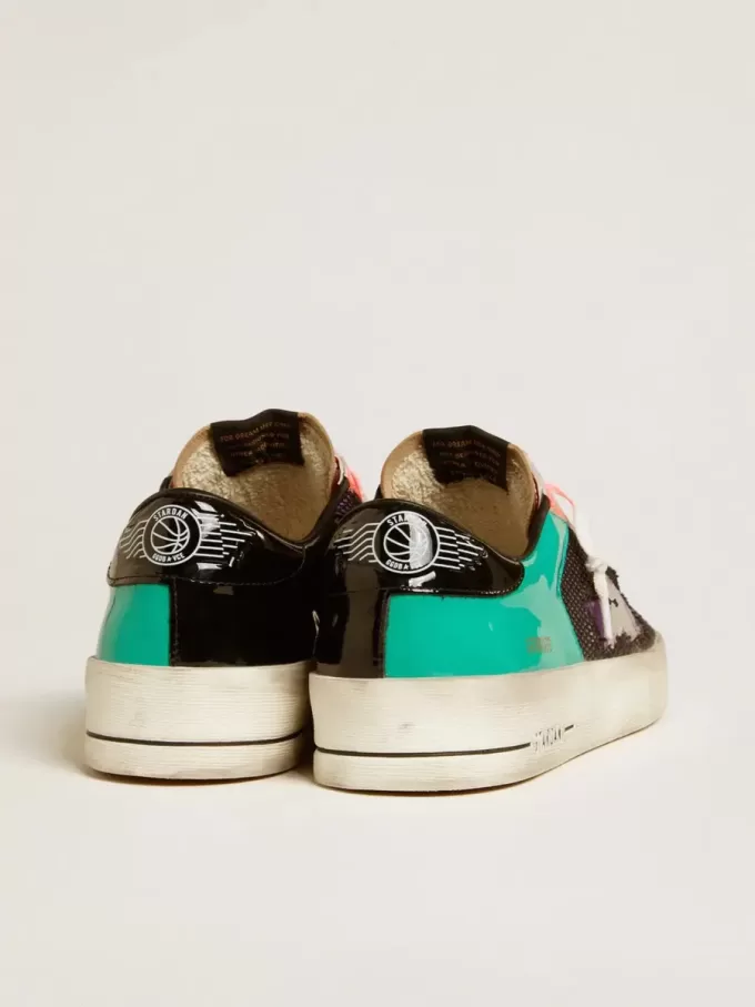 Stardan LAB para hombre en charol y malla con estrella de goma