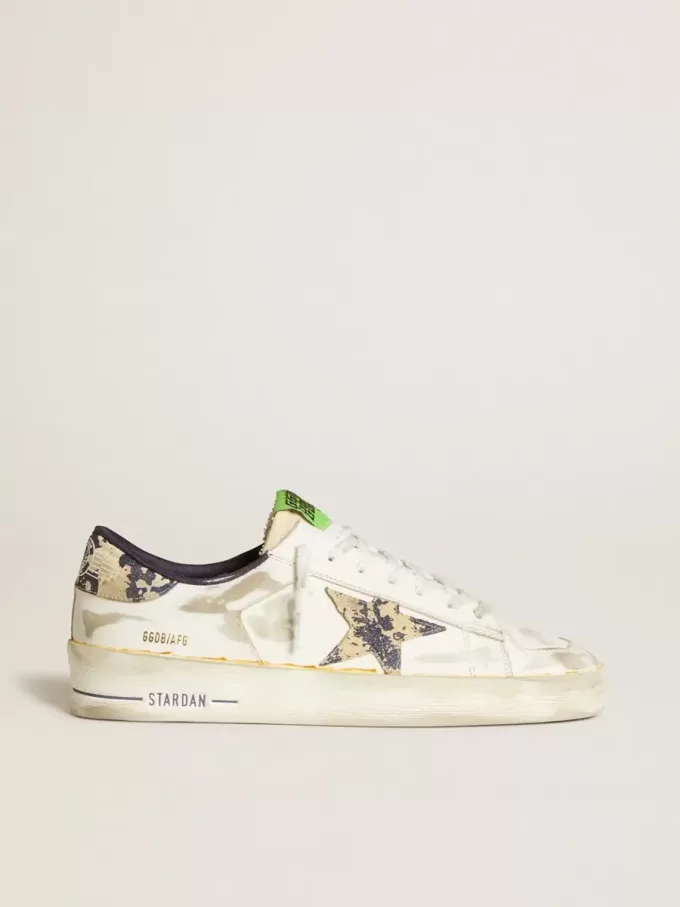Stardan LAB para hombre en piel blanca con estrella de camuflaje y lengüeta en el talón