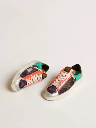 Stardan LAB para mujer en charol y malla con estrella de goma