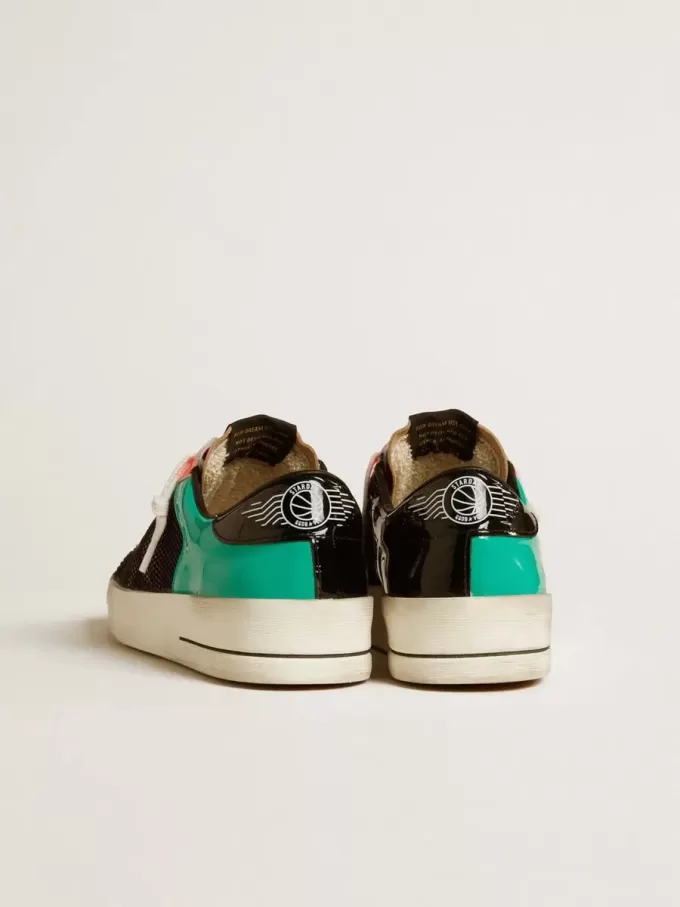 Stardan LAB para mujer en charol y malla con estrella de goma