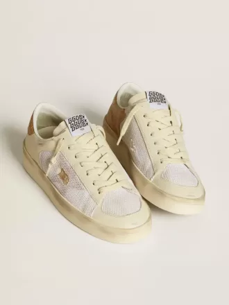 Stardan LTD para mujer con estrella de piel beige y lengüeta del talón de piel beige cocodrilo