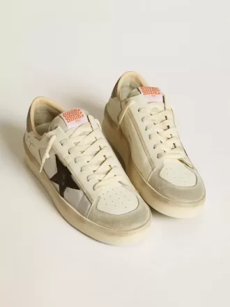 Stardan para hombre en piel y nailon con estrella de piel negra y lengüeta del talón en nubuck.