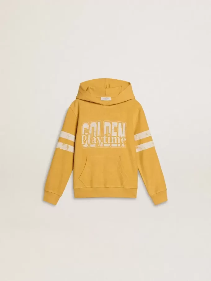 Sudadera amarilla para niños con estampado vintage Sudadera amarilla para niños con estampado vintage