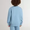 Sudadera azul claro para niño con letras en la parte delantera