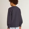 Sudadera azul oscuro para niño con estampado blanco