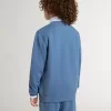 Sudadera azul para niños con parches blancos en relieve Sudadera azul para niños con parches blancos en relieve