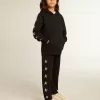 Sudadera con capucha para niño en color negro con estrellas plateadas en contraste Sudadera con capucha para niño en color negro con estrellas plateadas en contraste
