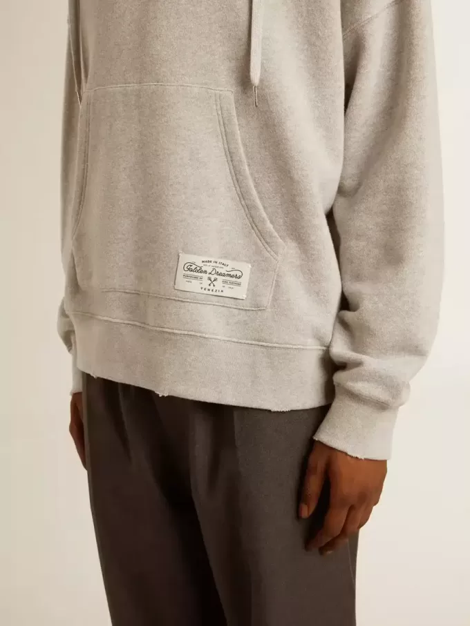 Sudadera con capucha unisex de algodón con estampado en la espalda.