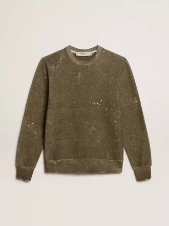 Sudadera de algodón color haya con efecto vintage