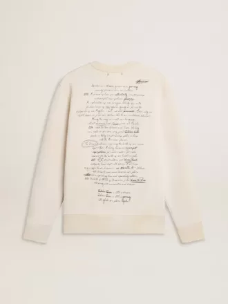 Sudadera de mujer en blanco desgastado con estampado