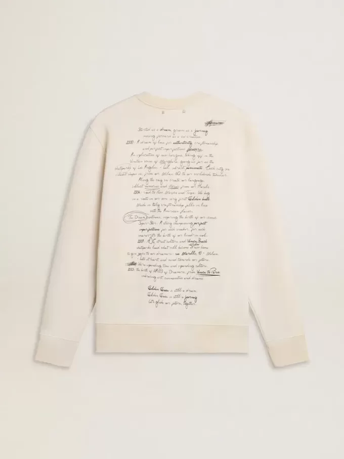 Sudadera de mujer en blanco desgastado con estampado