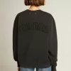 Sudadera en negro lavado con logotipo invertido en la espalda – Jersey Capsule
