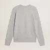 Sudadera gris de cuello redondo para hombre con costuras en contraste Sudadera gris de cuello redondo para hombre con costuras en contraste