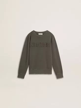 Sudadera gris para niños con logotipo en relieve