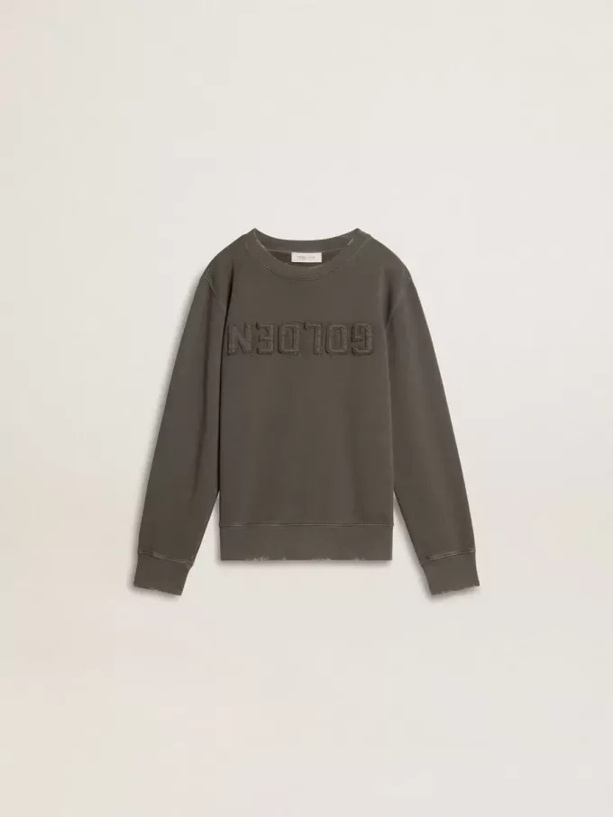 Sudadera gris para niños con logotipo en relieve