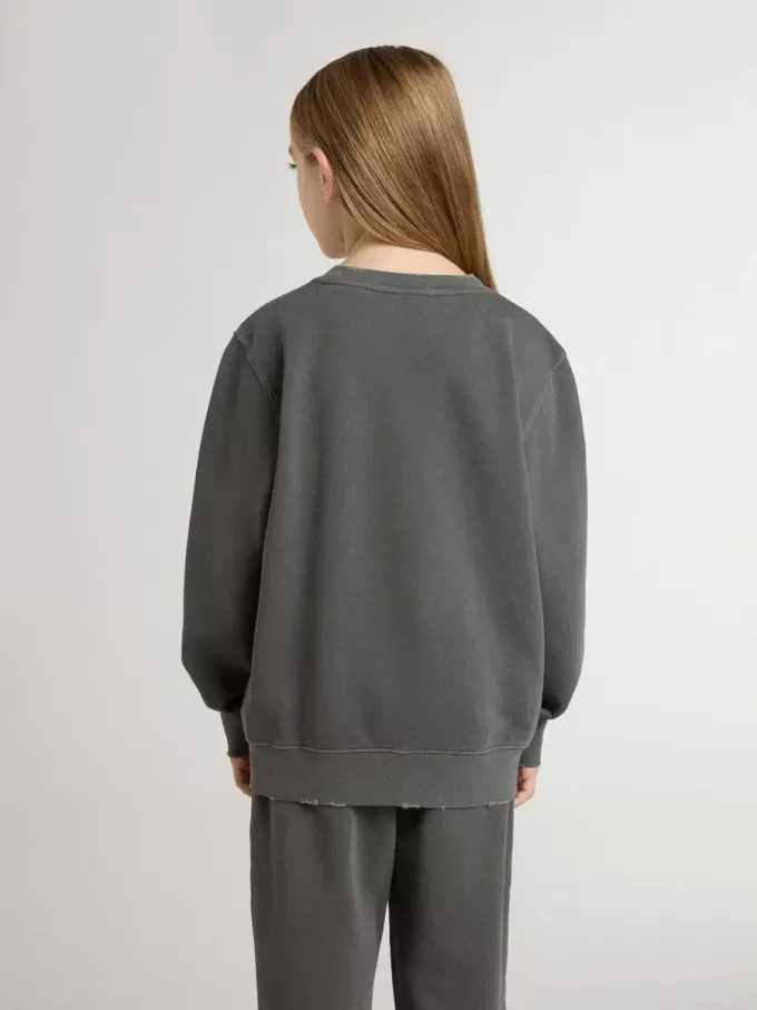 Sudadera gris para niños con logotipo en relieve