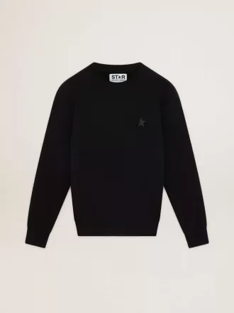 Sudadera negra Archibald Star Collection con estrella tono sobre tono en la parte delantera