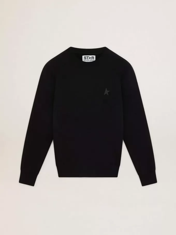 Sudadera negra Archibald Star Collection con estrella tono sobre tono en la parte delantera