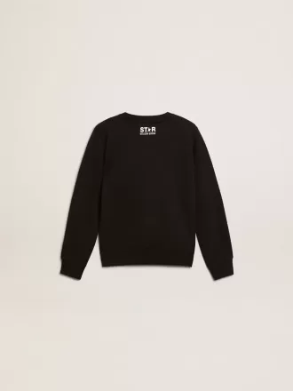 Sudadera negra para niño con una estrella maxi blanca en la parte delantera