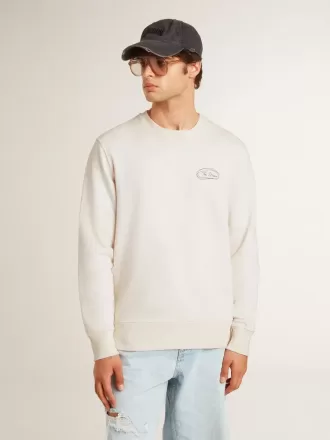 Sudadera para hombre en blanco desgastado con estampado