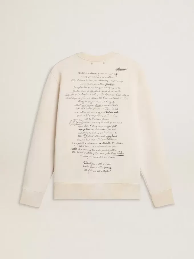 Sudadera para hombre en blanco desgastado con estampado Sudadera para hombre en blanco desgastado con estampado