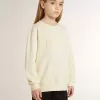 Sudadera para niña en color crema con letras bordadas