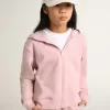 Sudadera rosa con capucha y estrellas plateadas brillantes