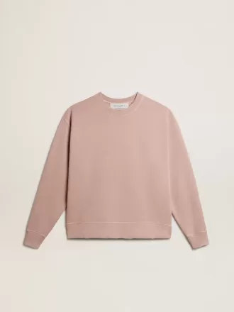 Sudadera rosa empolvado con logotipo invertido en la espalda – Jersey Capsule